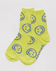 Baggu Crew Sock in Citron Happy