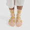 Baggu Crew Sock in Light Pink Happy