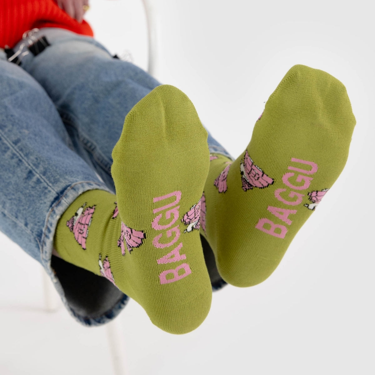 Baggu Crew Sock in Snoopy