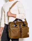 Filson 24 Hour Tin Cloth Briefcase in Dark Tan