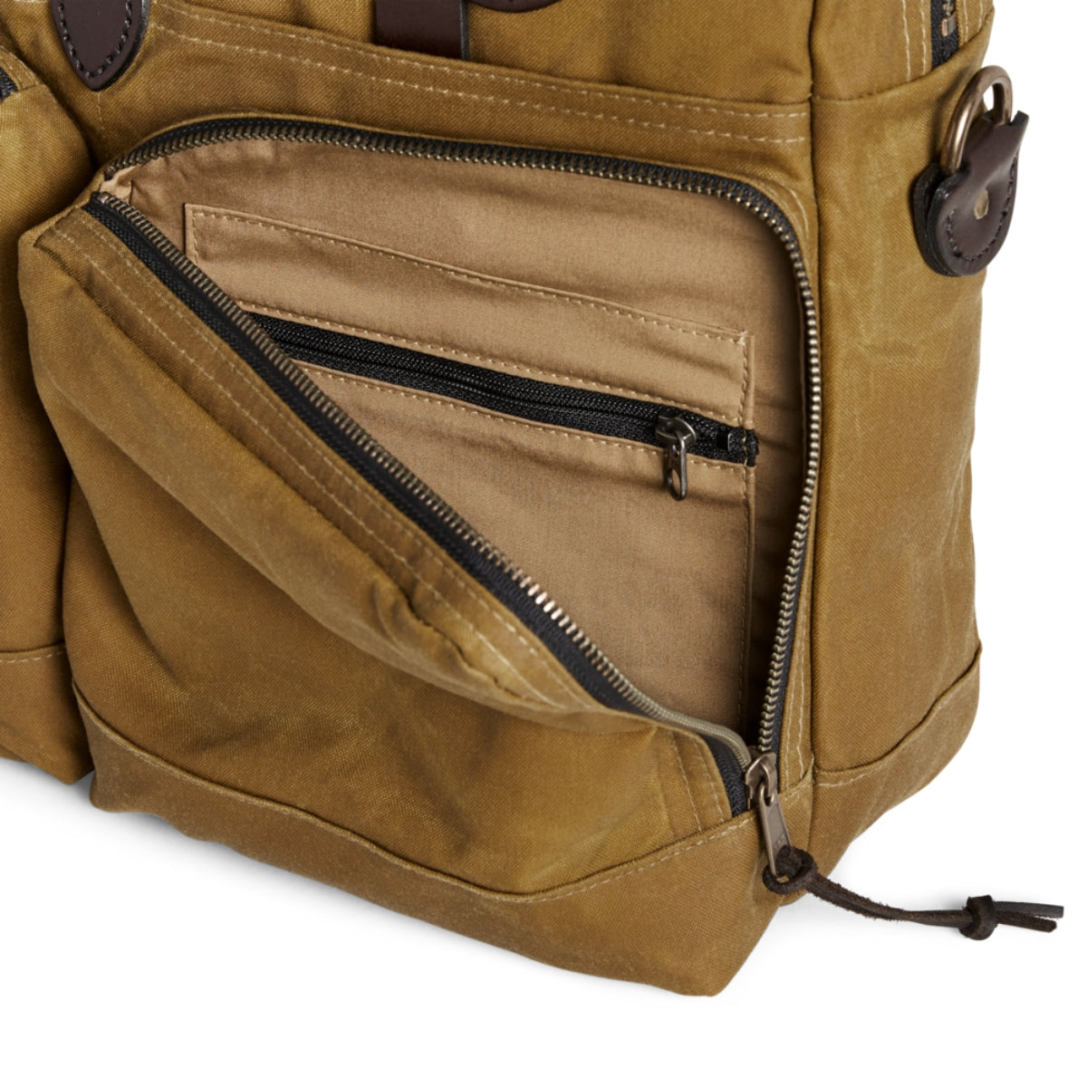 Filson 24 Hour Tin Cloth Briefcase in Dark Tan