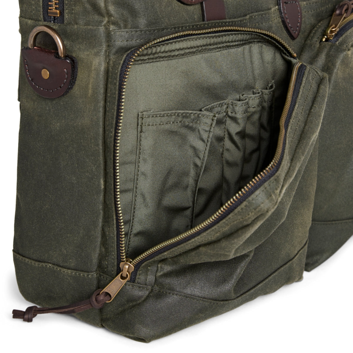 Filson 24 Hour Tin Cloth Briefcase in Ottergreen