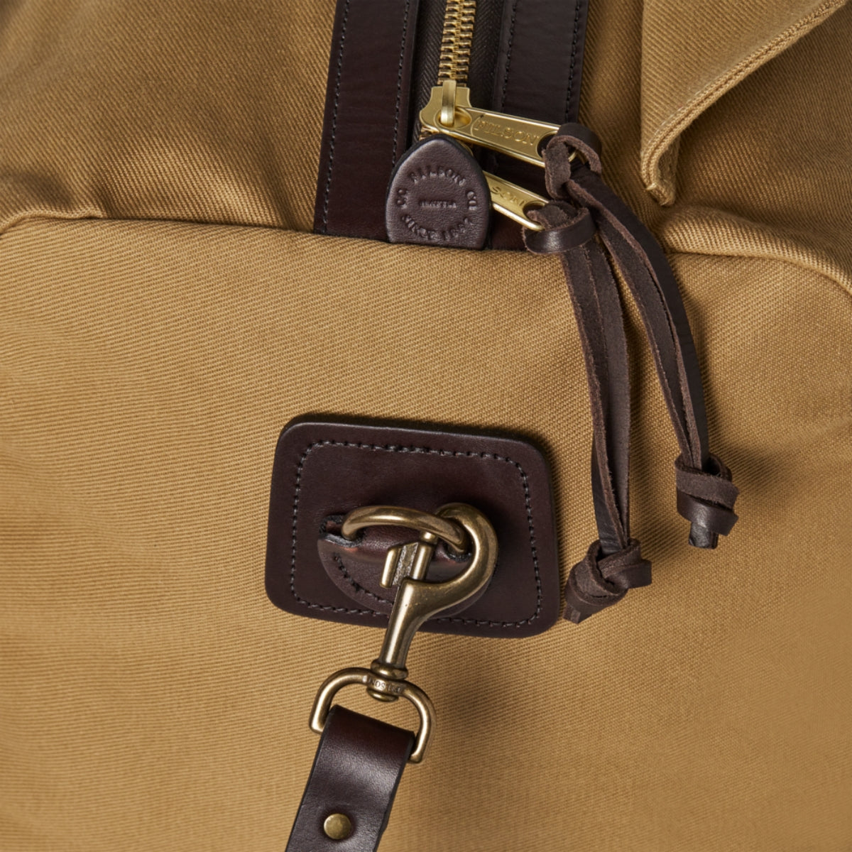 Filson Medium Rugged Twill Duffle Bag in Tan