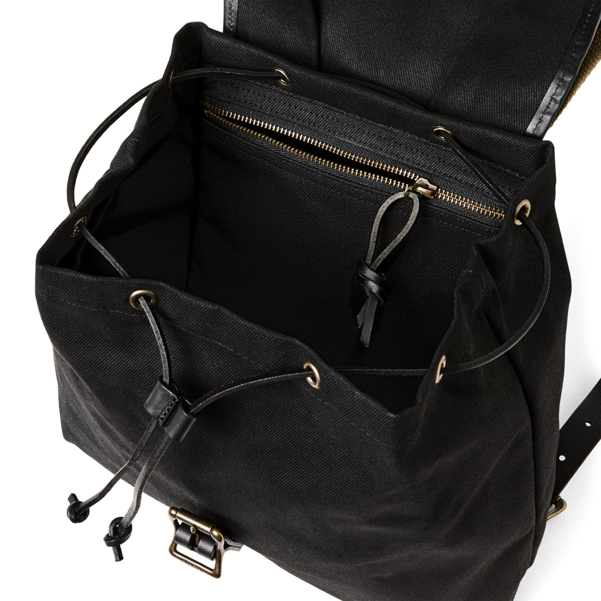 Filson Rugged Twill Drawstring Backpack in Black