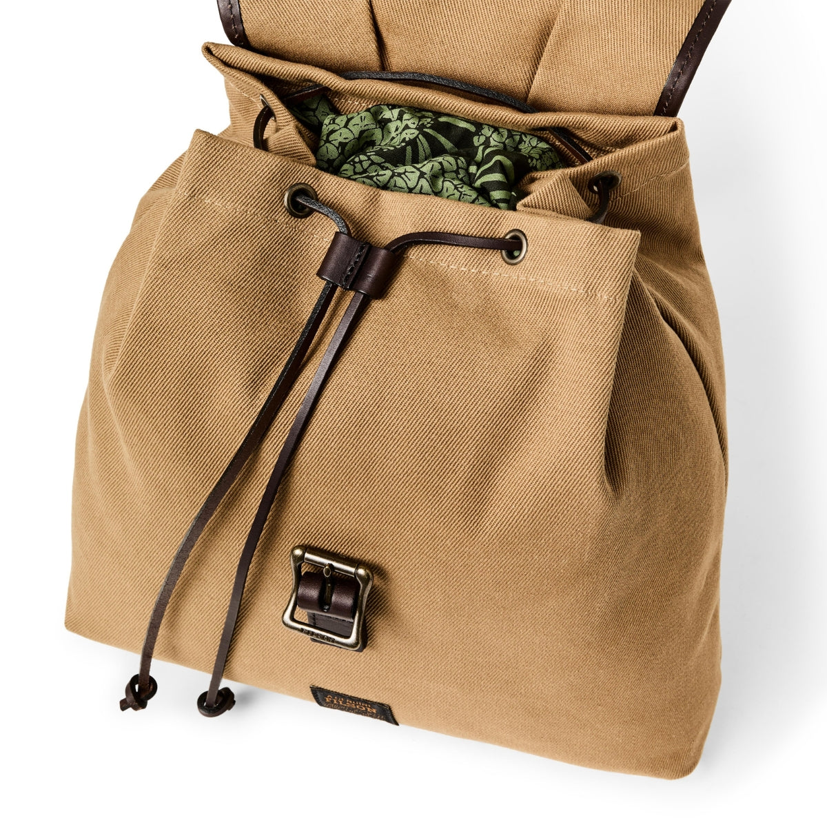 Filson Rugged Twill Drawstring Backpack in Tan