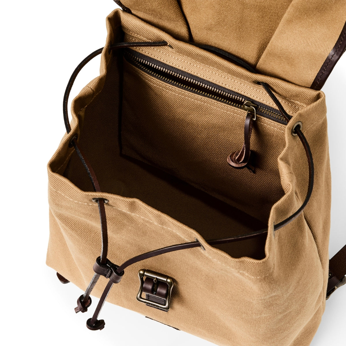 Filson Rugged Twill Drawstring Backpack in Tan