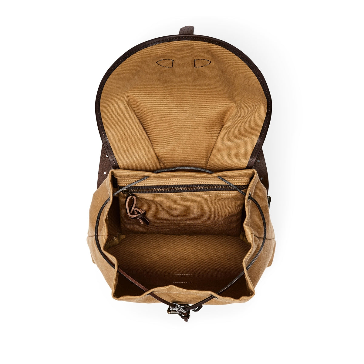 Filson Rugged Twill Drawstring Backpack in Tan