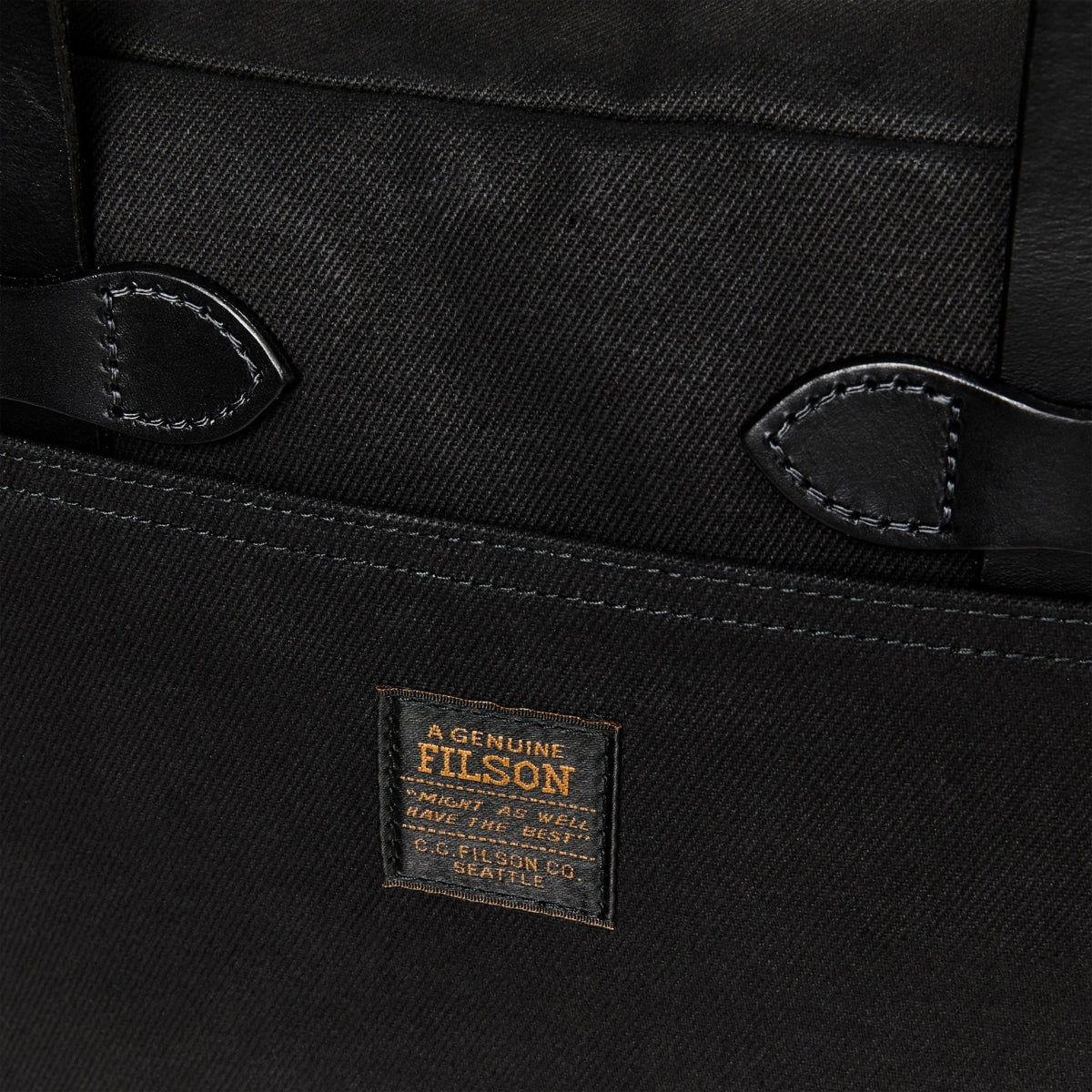 Filson Small Zipper Tote Bag in Black