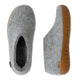 Glerups Shoe Natural Rubber Sole in Grey