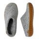 Glerups Open Heel Rubber Sole in Grey