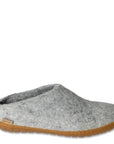 Glerups Open Heel Rubber Sole in Grey