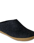 Glerups Open Heel Natural Rubber Sole in Charcoal