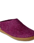 Glerups Open Heel Natural Rubber Sole in Cranberry