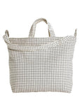 Baggu Horizontal Zip Duck Bag in Natural Grid