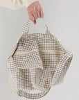 Baggu Horizontal Zip Duck Bag in Natural Grid