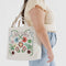 Baggu Horizontal Zip Duck Bag in Embroidered Birds