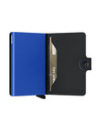 Secrid Matte Mini Wallet in Black/Blue