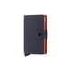 Secrid Matte Mini Wallet in Night Blue/Orange