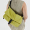 Baggu Nylon Messenger Bag in Lemongrass