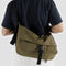 Baggu Nylon Messenger Bag in Seaweed