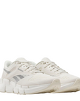 Reebok Women's Zig Dynamica 5 in Alabaster/Chalk/Grey 3