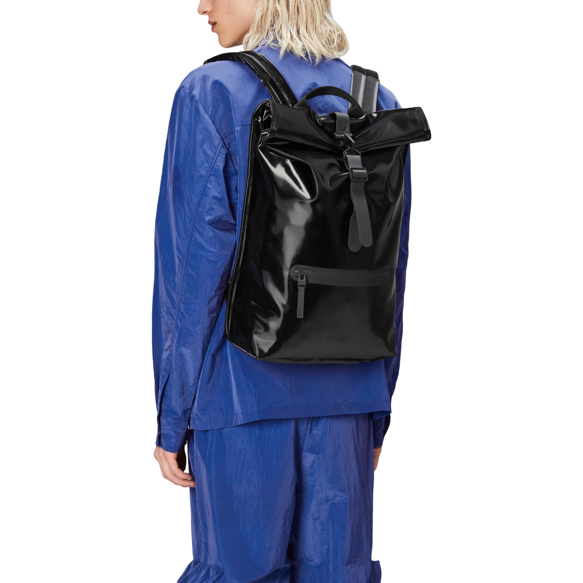 Rains Rolltop Rucksack in Night