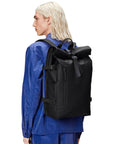 Rains Rolltop Rucksack Large in Black