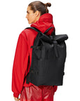 Rains Rolltop Rucksack Large in Black