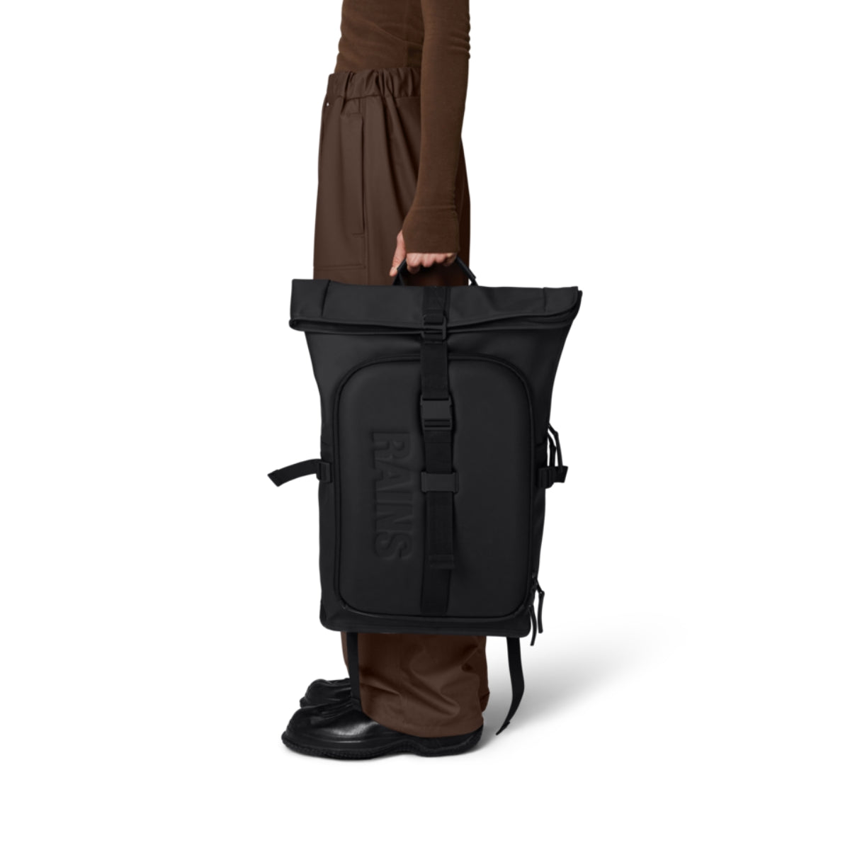 Rains Texel Moulded Backpack in Black