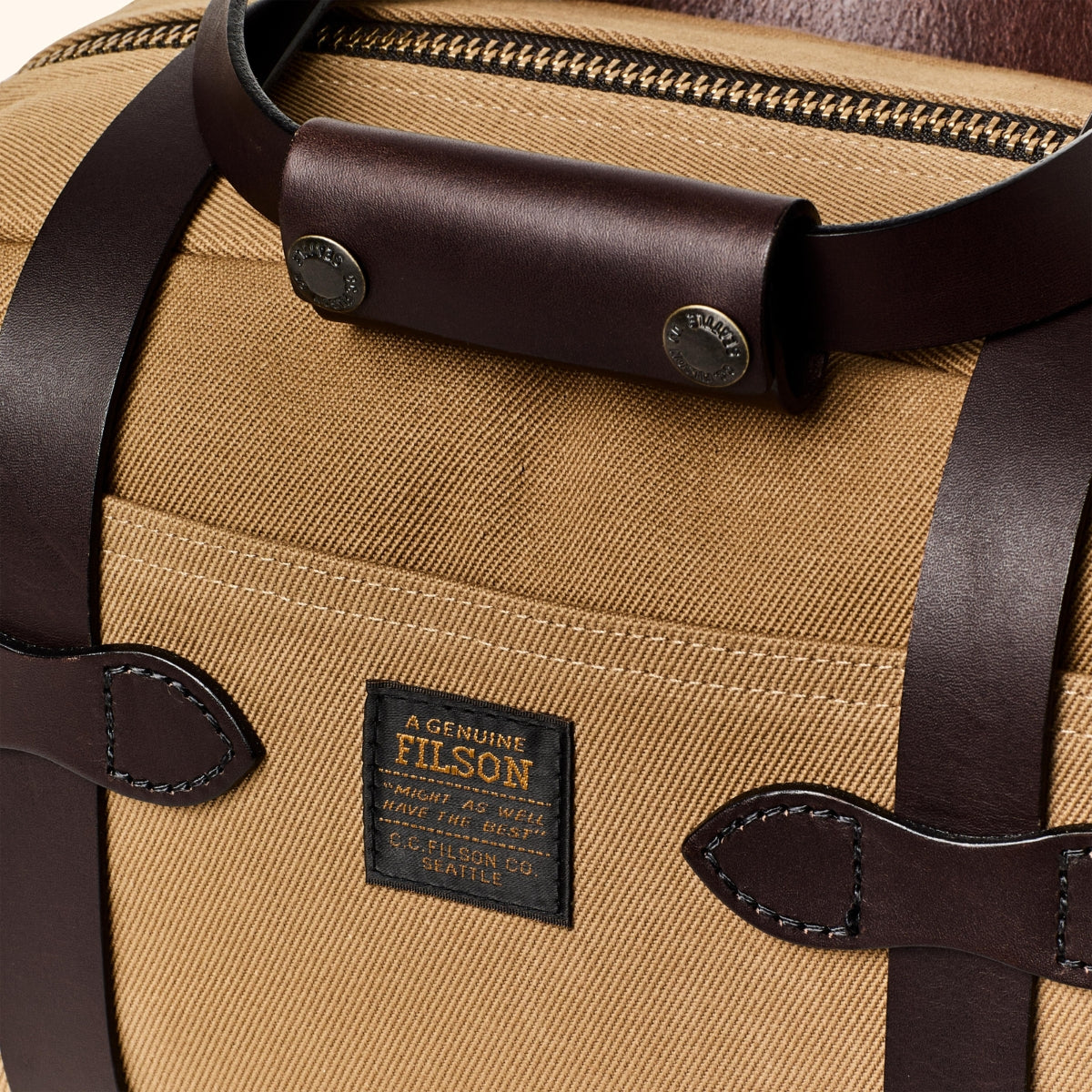 Filson Rugged Twill XS Compact Duffle Bag in Tan