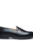 Solovair Penny Loafer in Black Hi-Shine