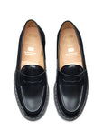 Solovair Penny Loafer in Black Hi-Shine