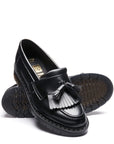 Solovair Tassel Loafer in Black Hi-Shine