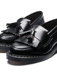 Solovair Tassel Loafer in Black Hi-Shine