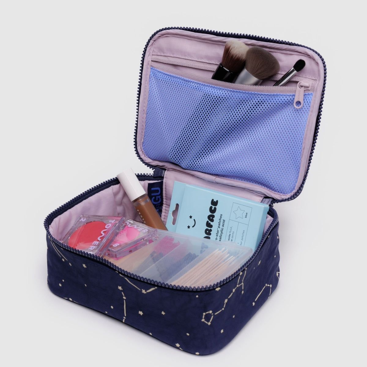 Baggu Small Cosmetic Case in Constellation Midnight