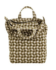 Baggu Zip Duck Bag in Wavy Gingham Brown