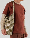 Baggu Zip Duck Bag in Wavy Gingham Brown