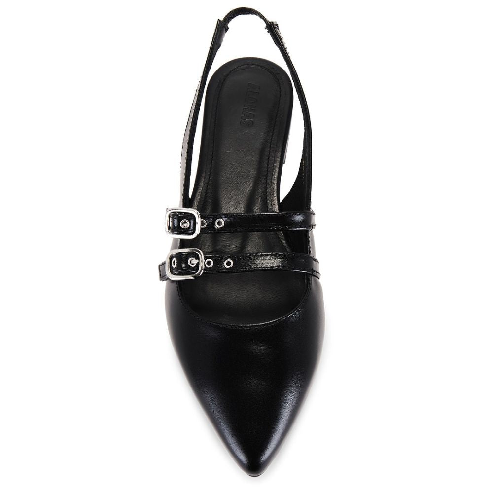 Alohas Women&#39;s Wren Leather Pumps in Black