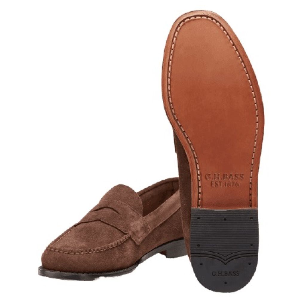 G.H. Bass Men s Logan Suede Weejuns Loafer in Brown