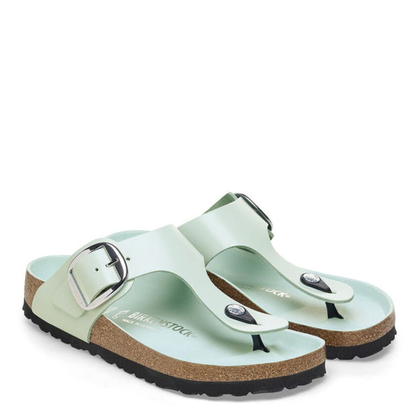 Birkenstock Women's Gizeh Big Buckle Natural Leather Patent in 