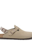 Birkenstock Tokio Suede Leather in Taupe