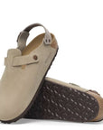 Birkenstock Tokio Suede Leather in Taupe