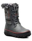 Bogs Youth Arcata II Crazy Plaid in Dark Grey