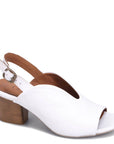 Bueno Women's Claire Slingback Heel in White