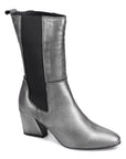 Bueno Women's Sienna Heeled Chelsea Boot in Pewter Metallic