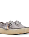 Clarks Women's Wallabee Cup in Steel Grey Nubuck