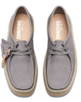 Clarks Women's Wallabee Cup in Steel Grey Nubuck