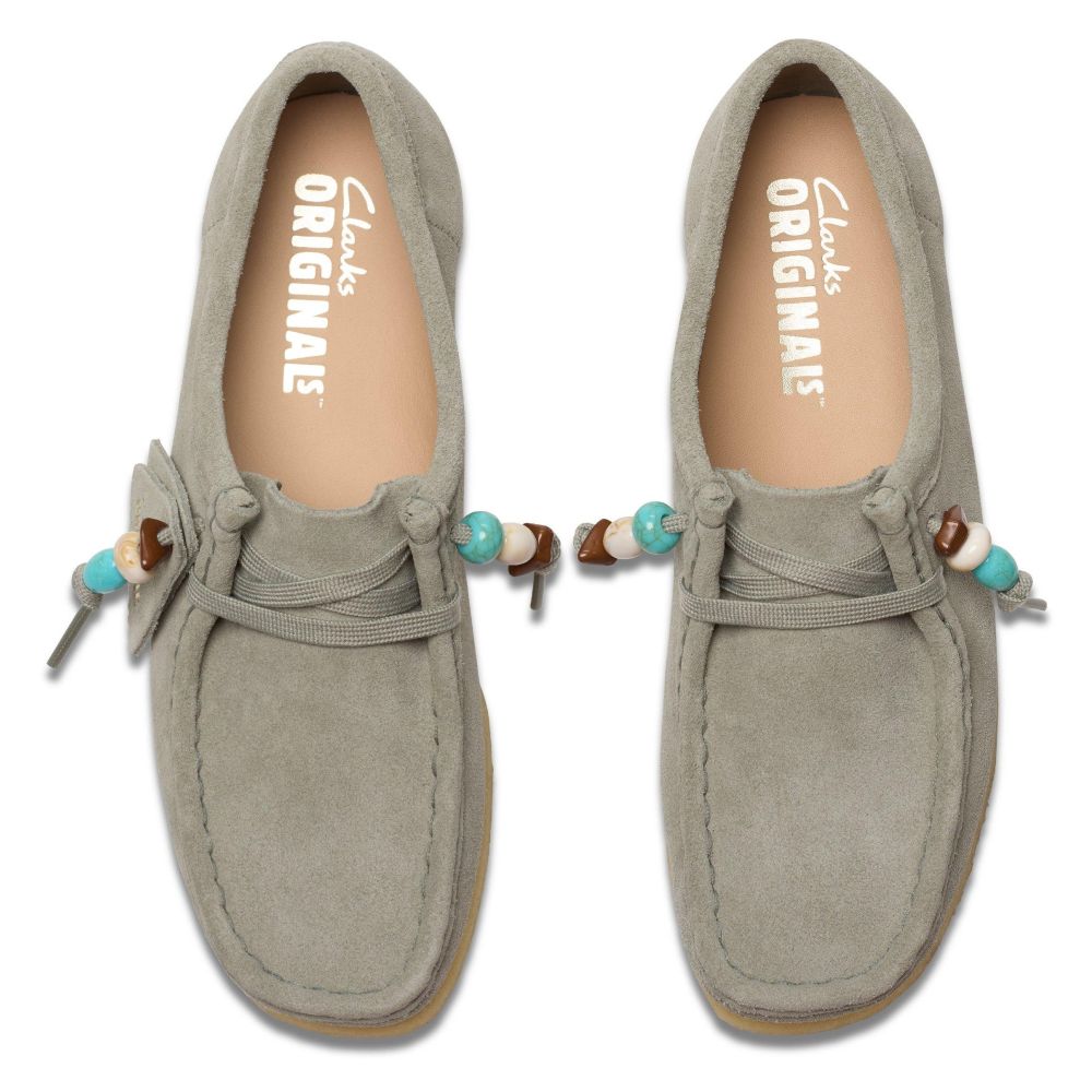 Clarks Women&#39;s Wallabee in Sage Suede