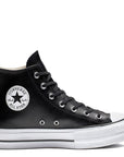 Converse Women's Chuck Taylor All Star Lift Leather High in Black/White