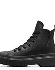 Converse Women's Chuck Taylor All Star Lugged Lift Platform Leather High Top in Black